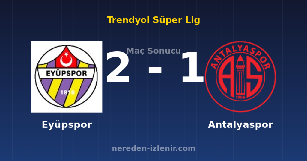 Eyüpspor 2-1 Antalyaspor