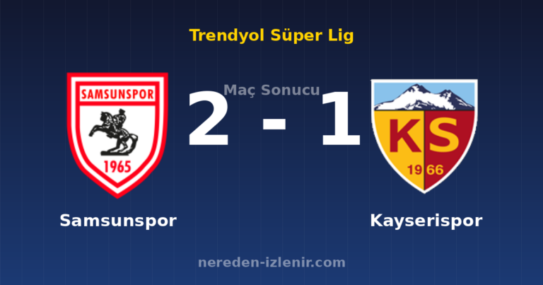 Samsunspor 2-1 Kayserispor