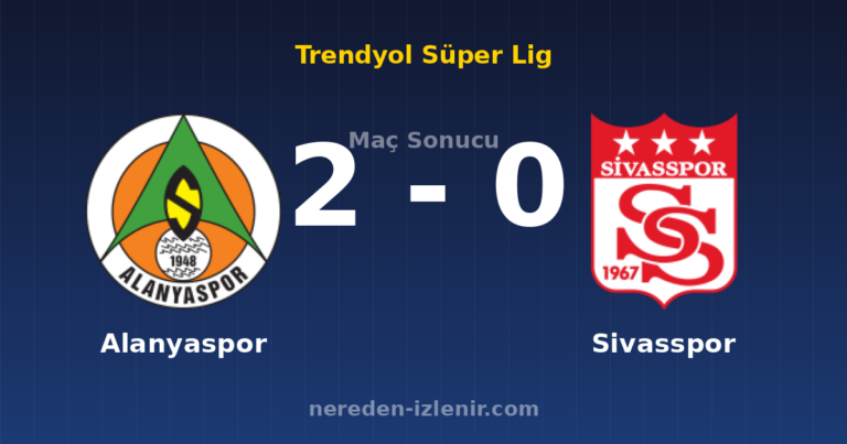 Alanyaspor 2-0 Sivasspor