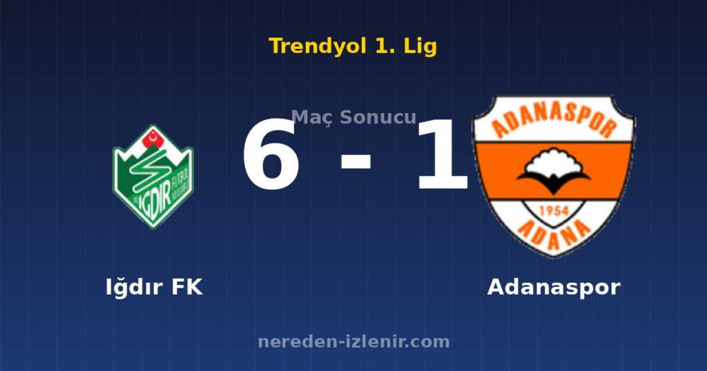Iğdır FK 6-1 Adanaspor