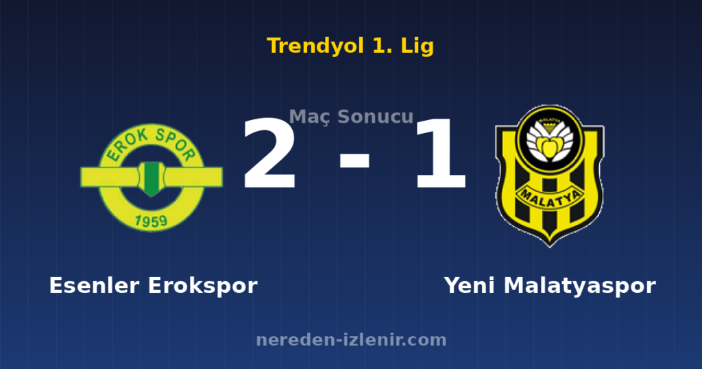 Esenler Erokspor 2-1 Yeni Malatyaspor