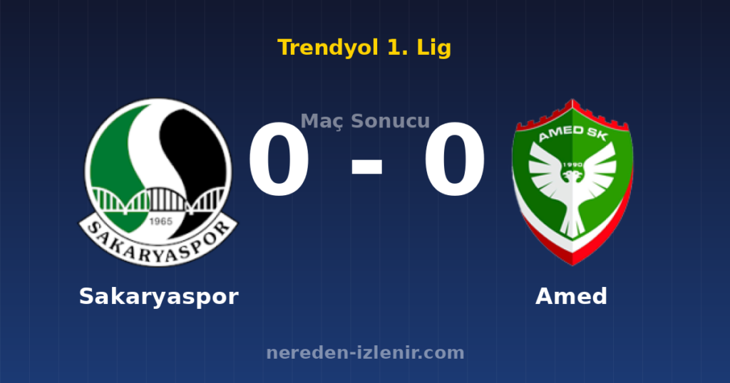 Sakaryaspor 0-0 Amed