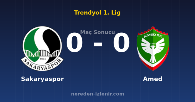 Sakaryaspor 0-0 Amed