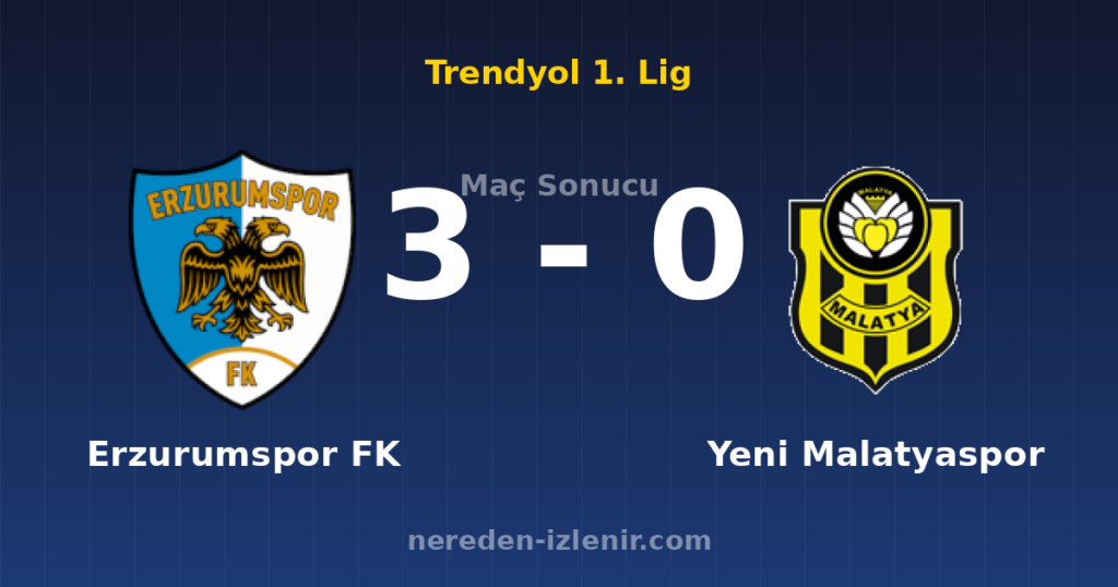 Erzurumspor FK 3-0 Yeni Malatyaspor