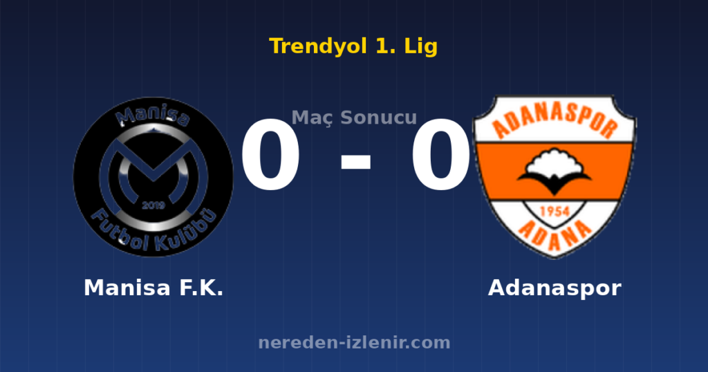 Manisa F.K. 0-0 Adanaspor