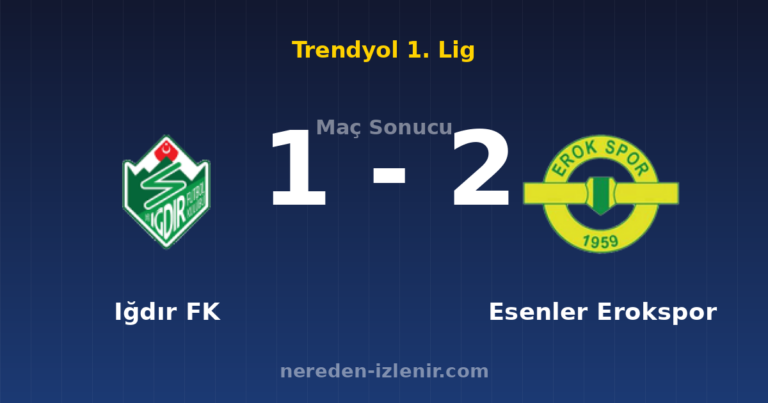 Iğdır FK 1-2 Esenler Erokspor