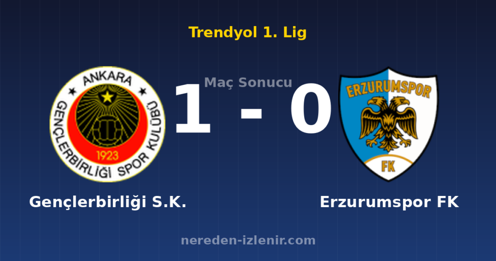 Gençlerbirliği S.K. 1-0 Erzurumspor FK
