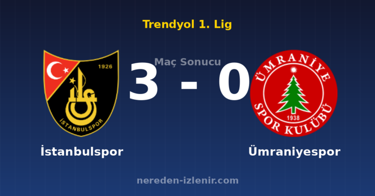 İstanbulspor 3-0 Ümraniyespor
