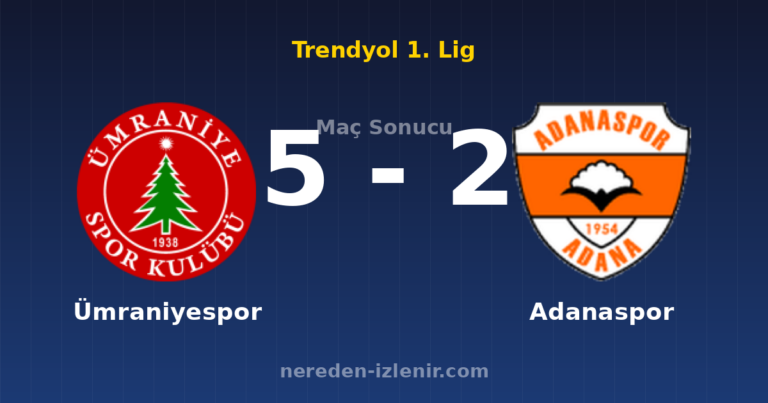 Ümraniyespor 5-2 Adanaspor