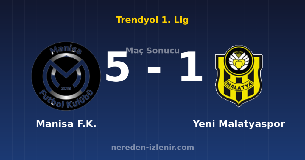Manisa F.K. 5-1 Yeni Malatyaspor