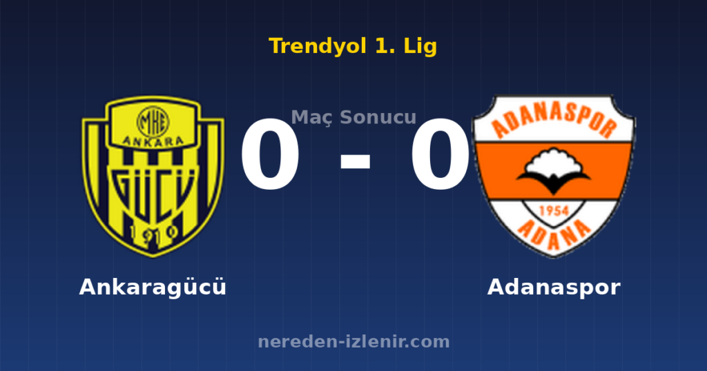 Ankaragücü 0-0 Adanaspor