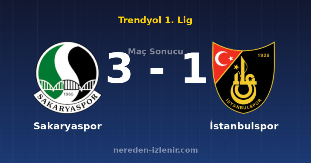 Sakaryaspor 3-1 İstanbulspor