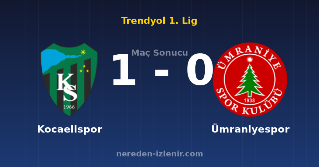 Kocaelispor 1-0 Ümraniyespor