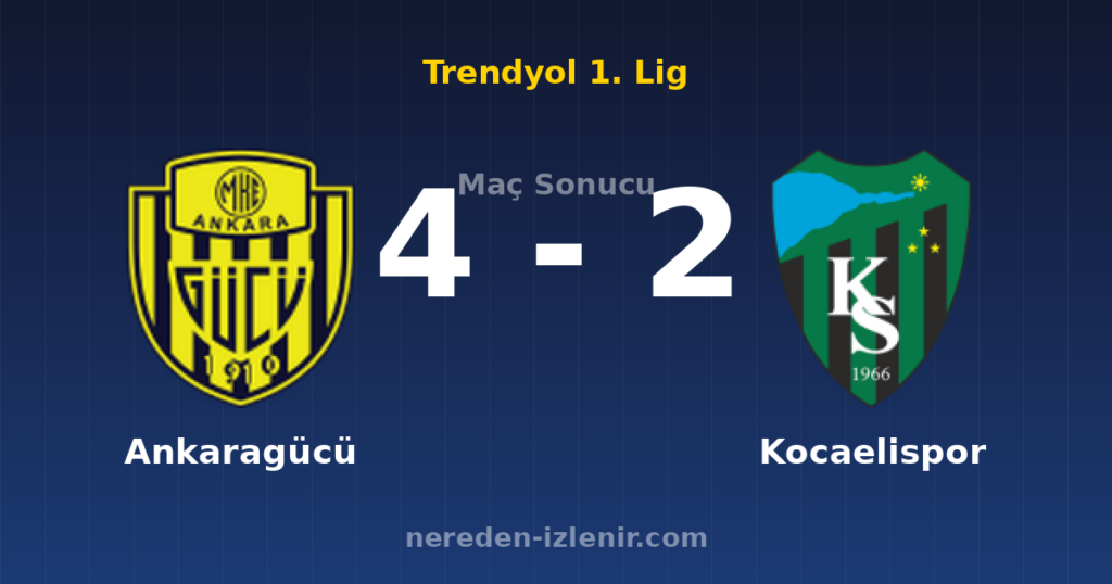 Ankaragücü 4-2 Kocaelispor