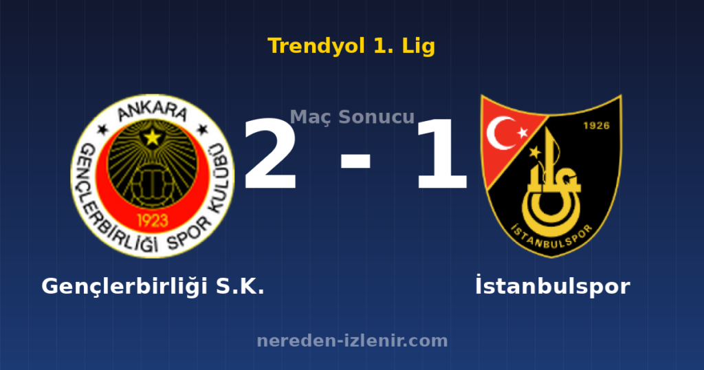 Gençlerbirliği S.K. 2-1 İstanbulspor