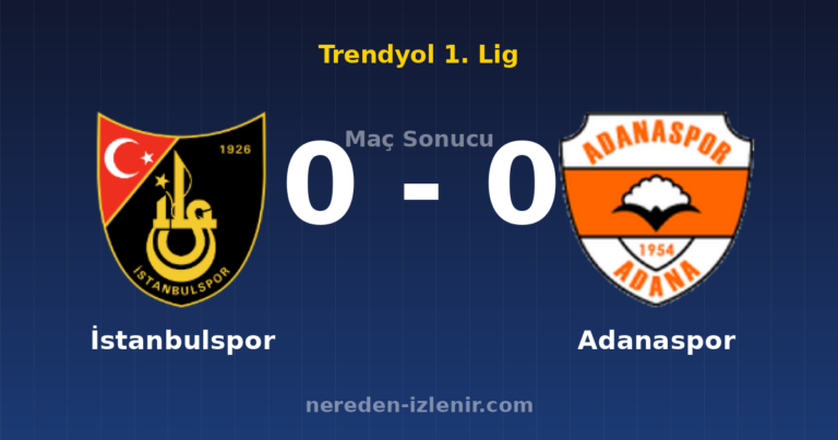 İstanbulspor 0-0 Adanaspor