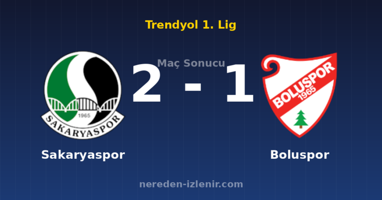 Sakaryaspor 2-1 Boluspor