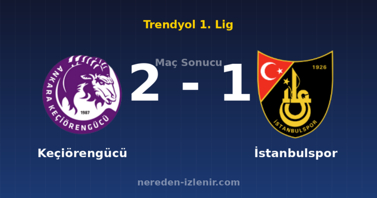 Keçiörengücü 2-1 İstanbulspor