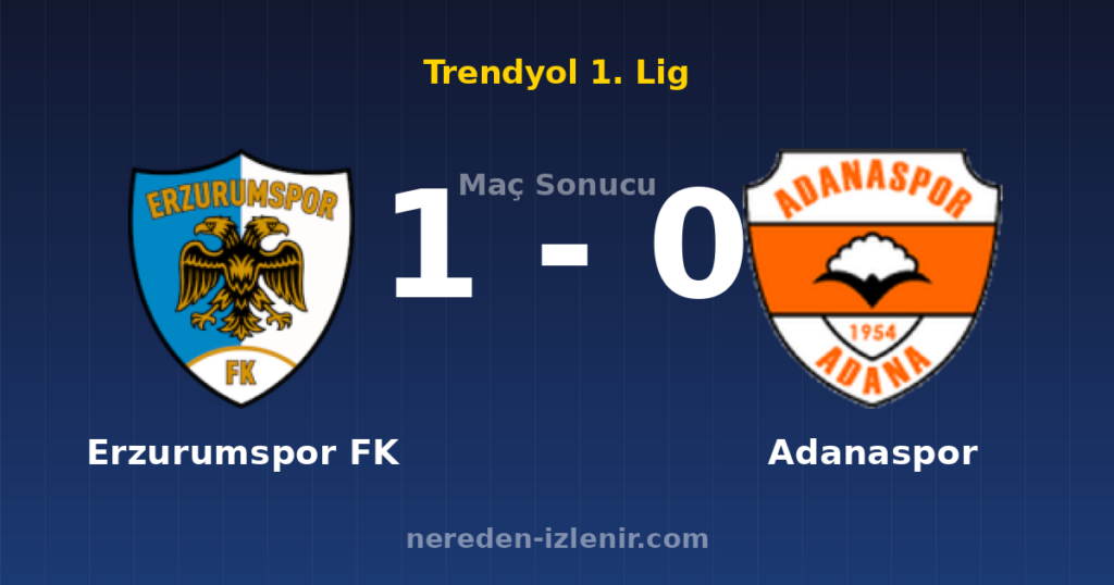 Erzurumspor FK 1-0 Adanaspor