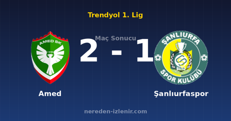 Amed 2-1 Şanlıurfaspor