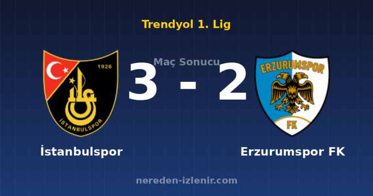 İstanbulspor 3-2 Erzurumspor FK