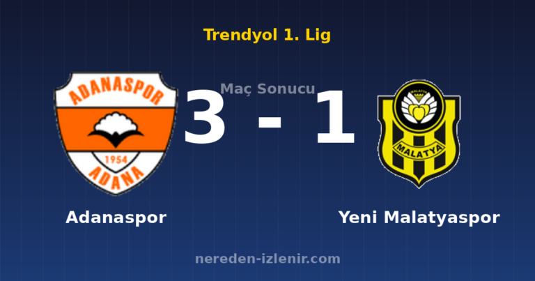 Adanaspor 3-1 Yeni Malatyaspor