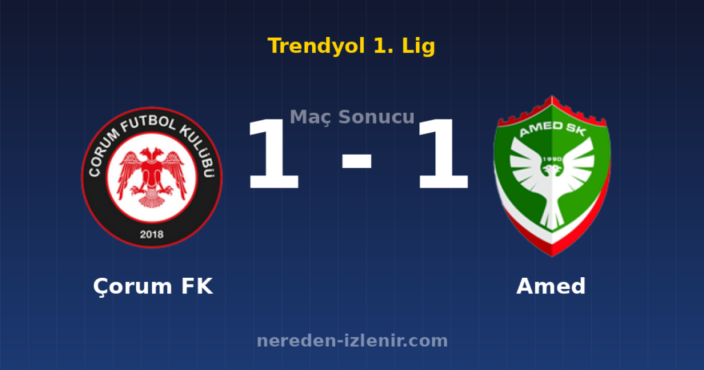 Çorum FK 1-1 Amed