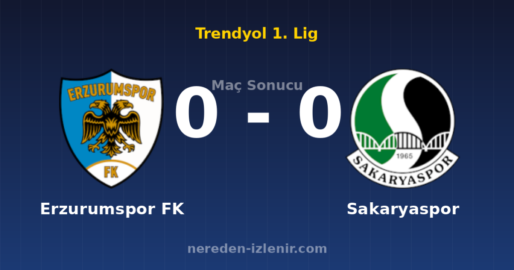 Erzurumspor FK 0-0 Sakaryaspor