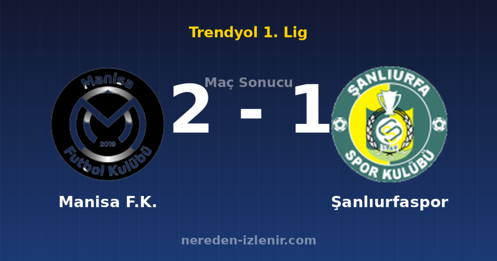 Manisa F.K. 2-1 Şanlıurfaspor