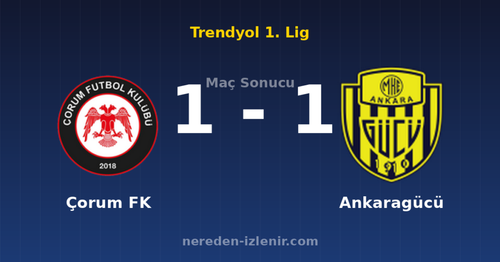 Çorum FK 1-1 Ankaragücü
