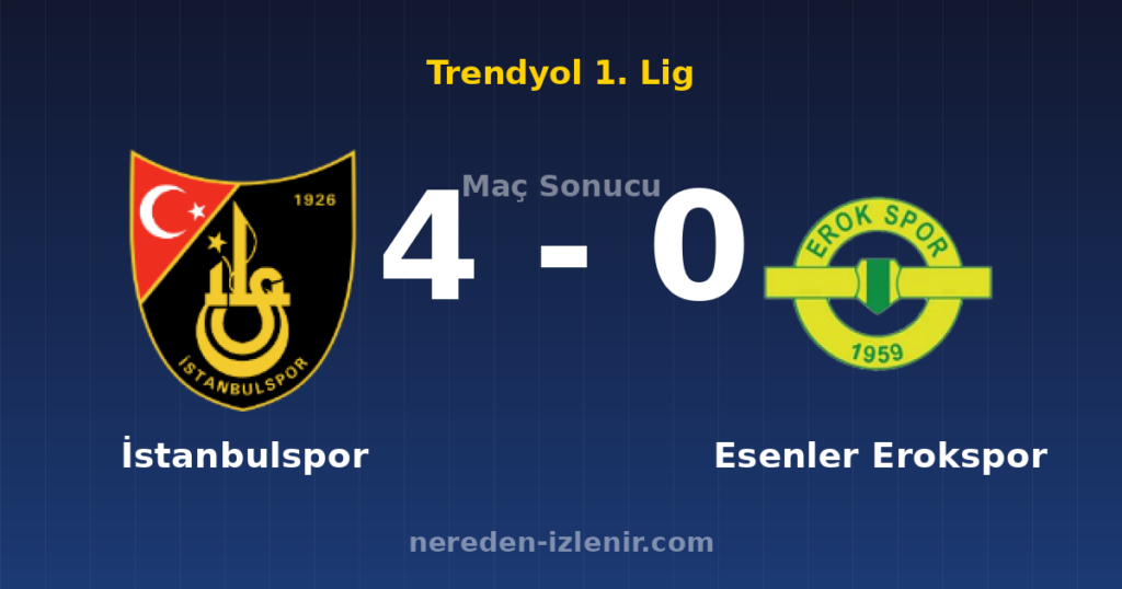 İstanbulspor 4-0 Esenler Erokspor