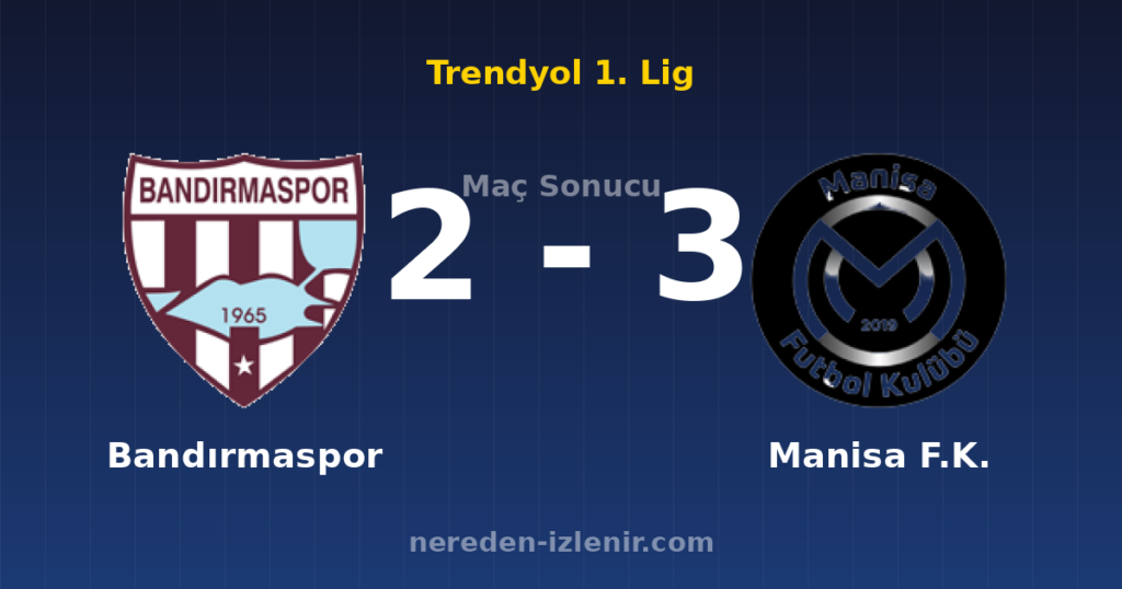 Bandırmaspor 2-3 Manisa F.K.