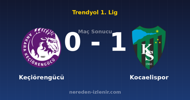 Keçiörengücü 0-1 Kocaelispor