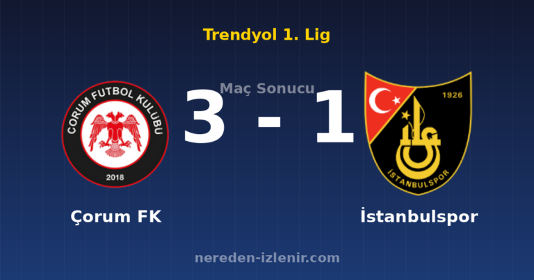Çorum FK 3-1 İstanbulspor