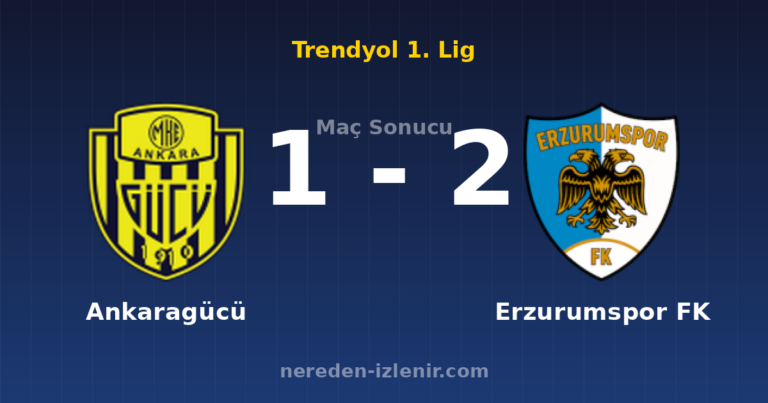 Ankaragücü 1-2 Erzurumspor FK