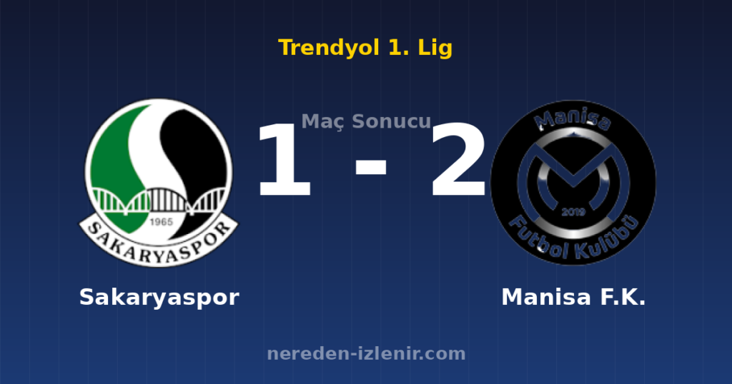 Sakaryaspor 1-2 Manisa F.K.