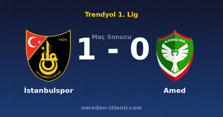 İstanbulspor 1-0 Amed