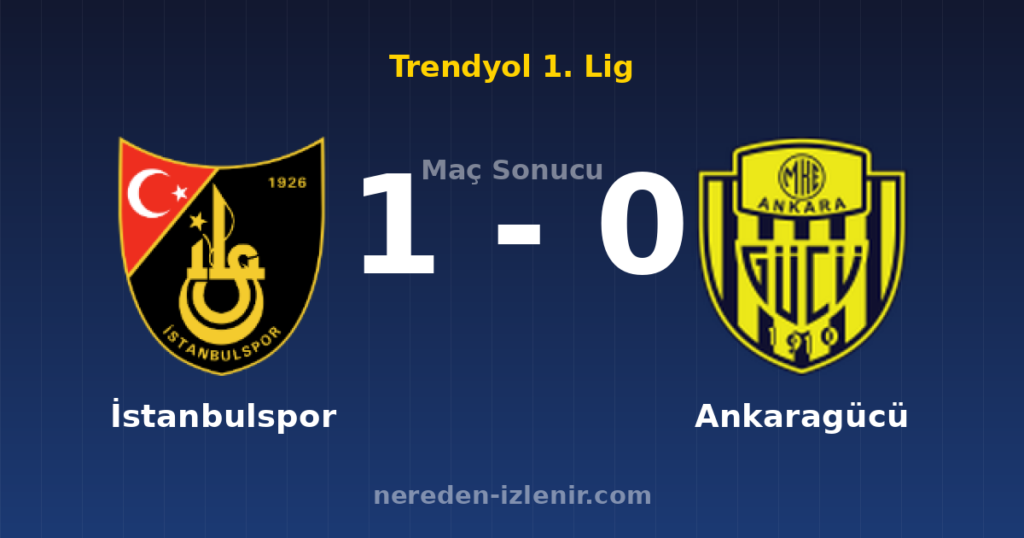 İstanbulspor 1-0 Ankaragücü