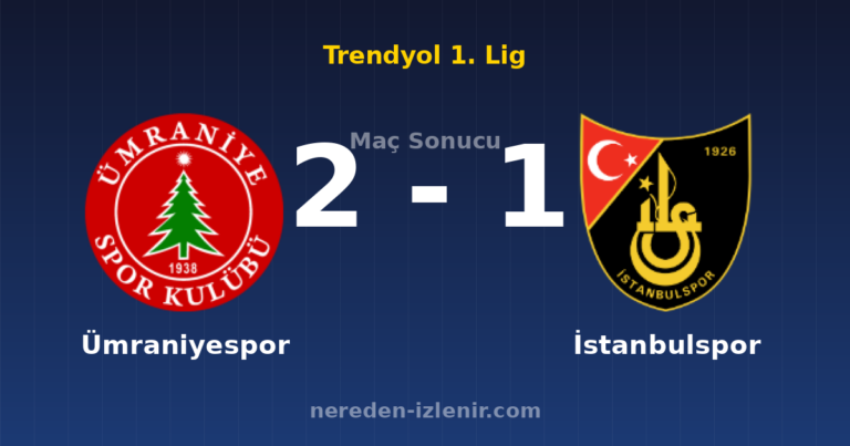 Ümraniyespor 2-1 İstanbulspor