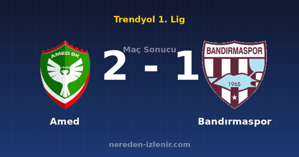 Amed 2-1 Bandırmaspor