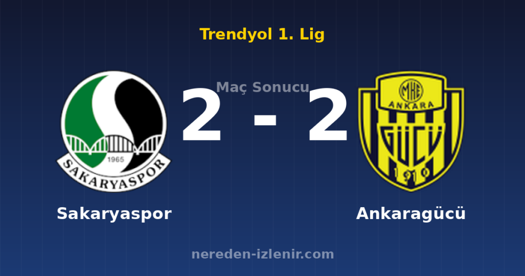 Sakaryaspor 2-2 Ankaragücü