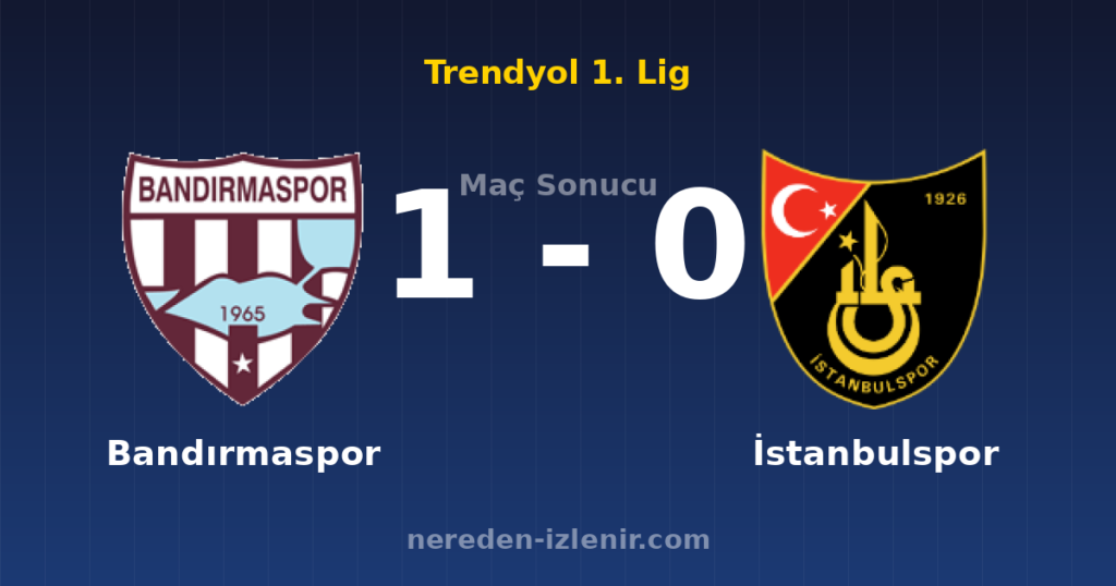 Bandırmaspor 1-0 İstanbulspor