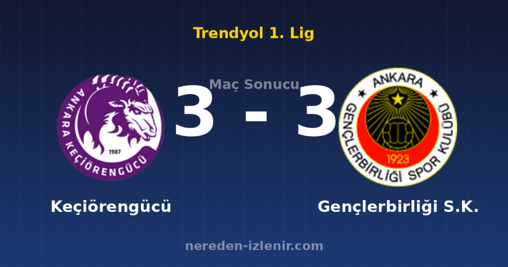 Keçiörengücü 3-3 Gençlerbirliği S.K.