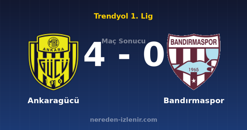 Ankaragücü 4-0 Bandırmaspor
