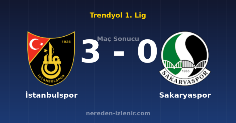 İstanbulspor 3-0 Sakaryaspor