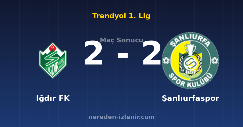 Iğdır FK 2-2 Şanlıurfaspor