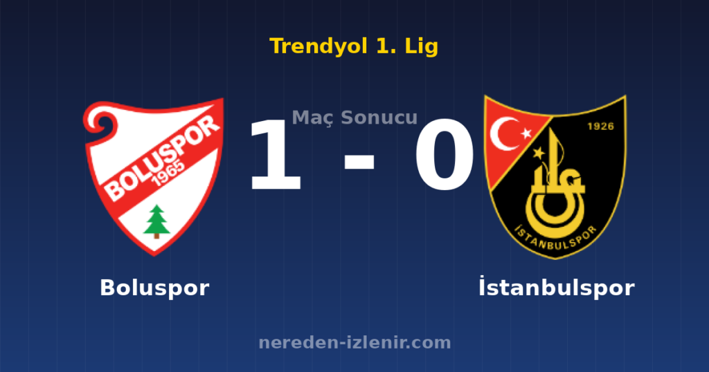 Boluspor 1-0 İstanbulspor