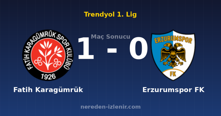 Fatih Karagümrük 1-0 Erzurumspor FK