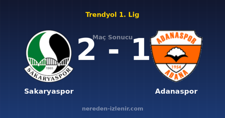 Sakaryaspor 2-1 Adanaspor