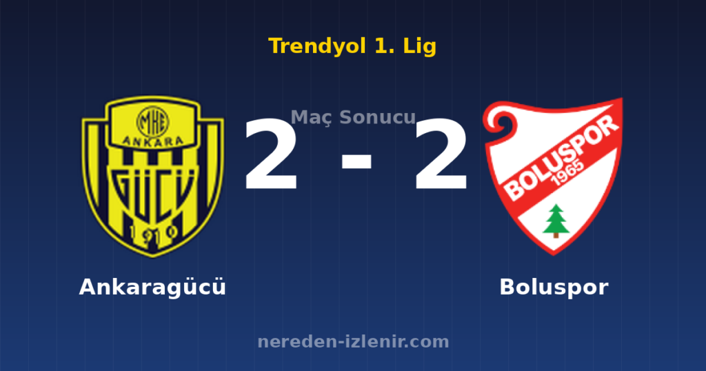 Ankaragücü 2-2 Boluspor
